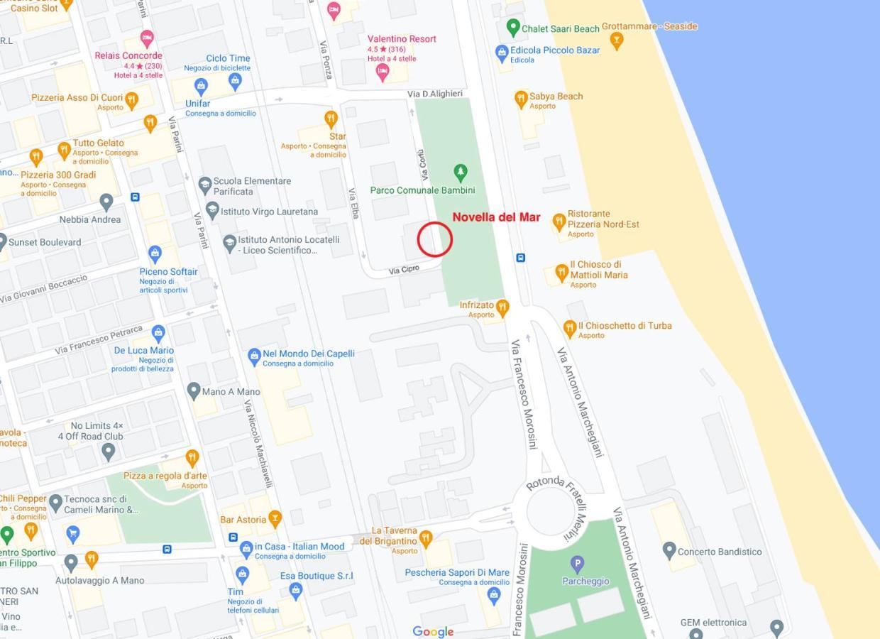 Novella Del Mar Prima Fila Dal Mare Βίλα Grottammare Εξωτερικό φωτογραφία
